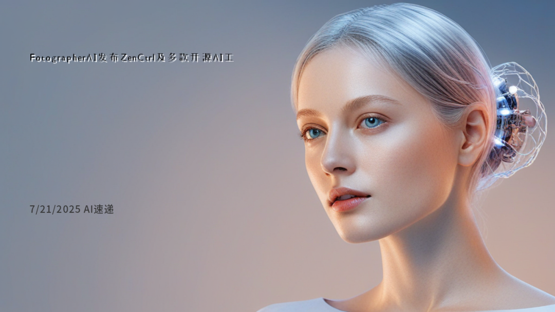 7/21/2025 AI速遞 | FotographerAI發(fā)布ZenCtrl及多款開源AI工具